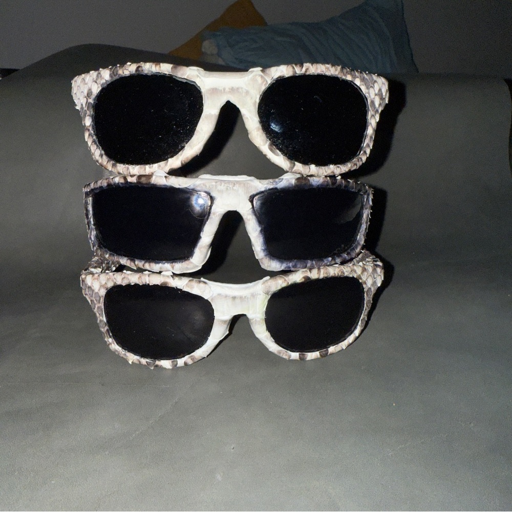 Anton leather Hand Crafted Genuine Python Sunglasses